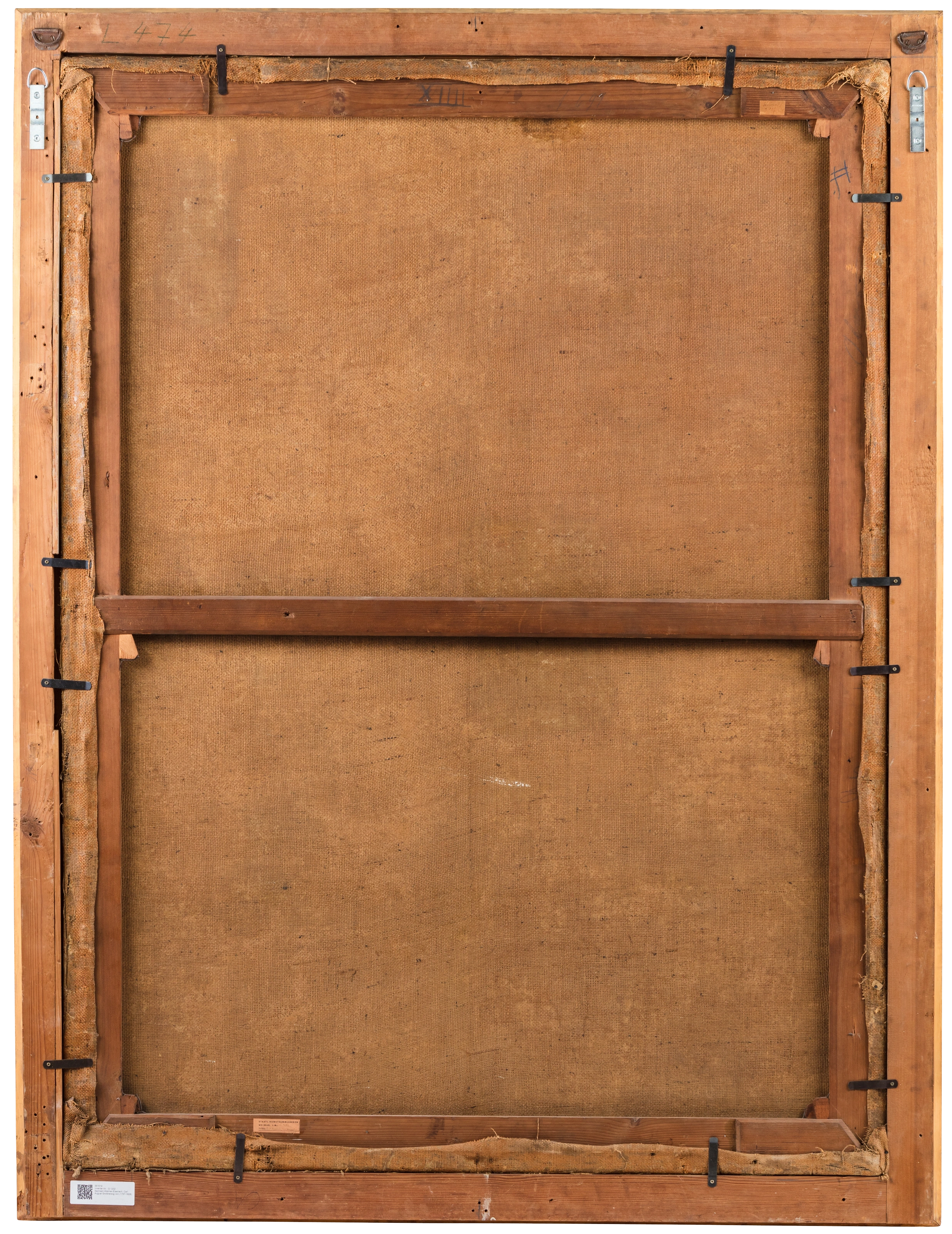 Rückseite des Gemäldes