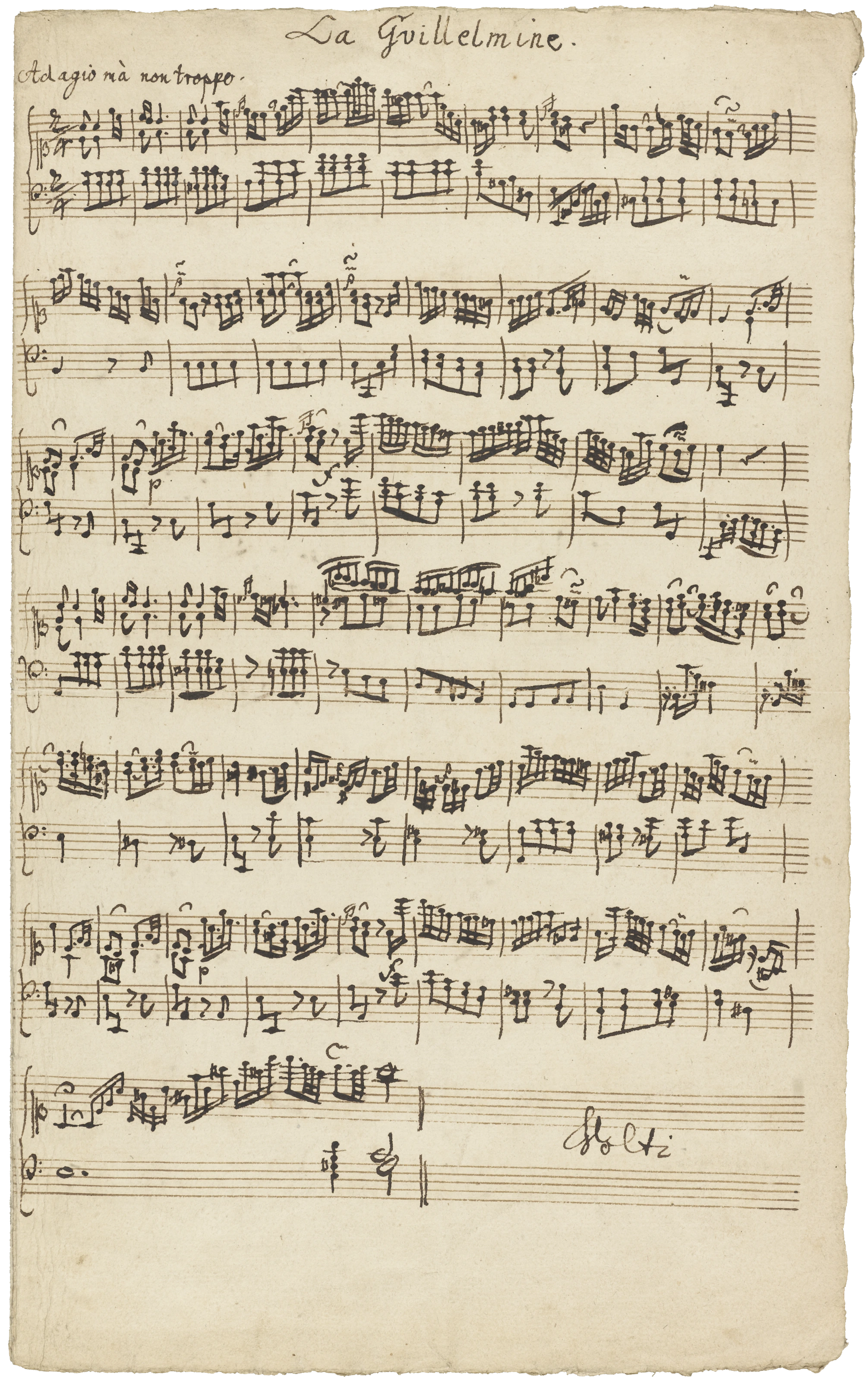 2. Satz: Adagio mà non troppo, „La Guillelmine“ 