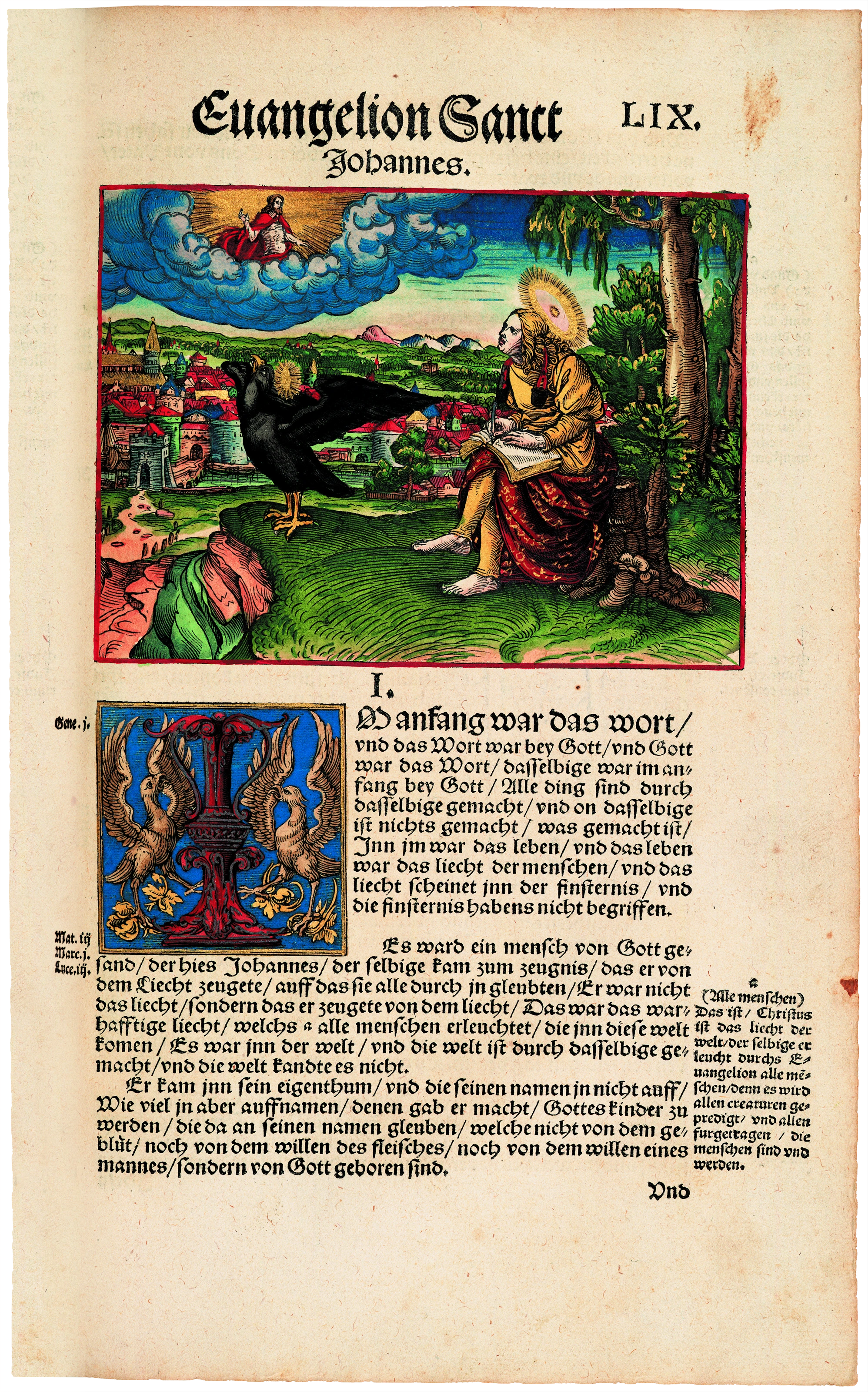 Band 2, Blatt 59r: Euangelion Sanct Johannes