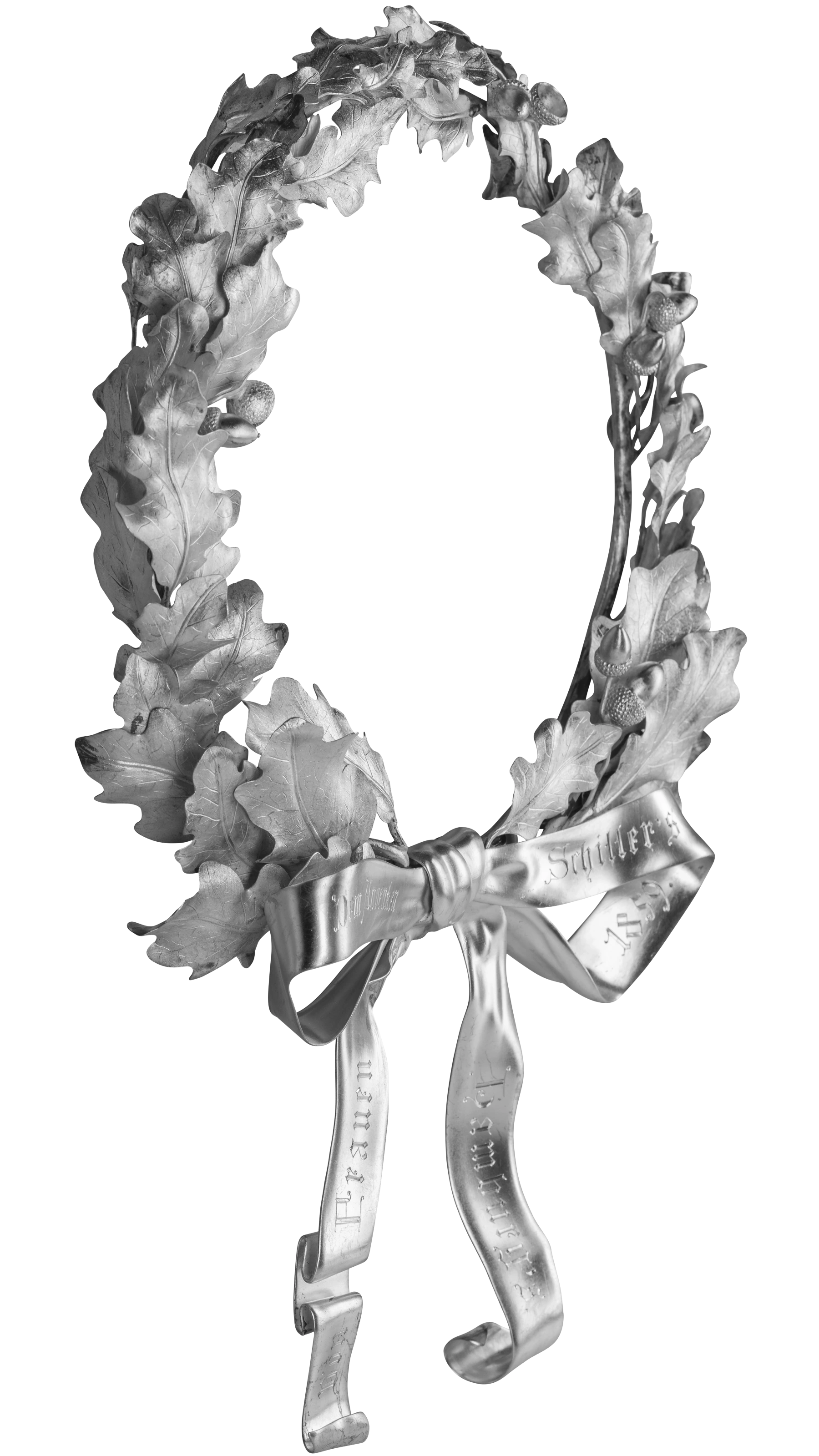 Seitenansicht des Ehrenkranzes