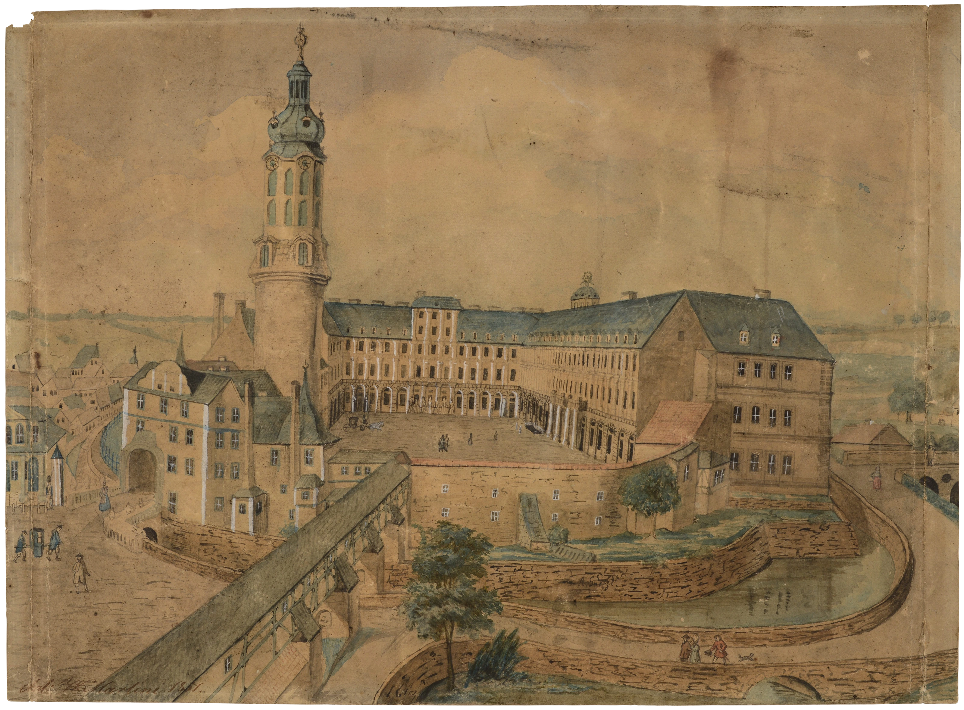 W. Martini: Rekonstruktion der Wilhelmsburg, 1851 