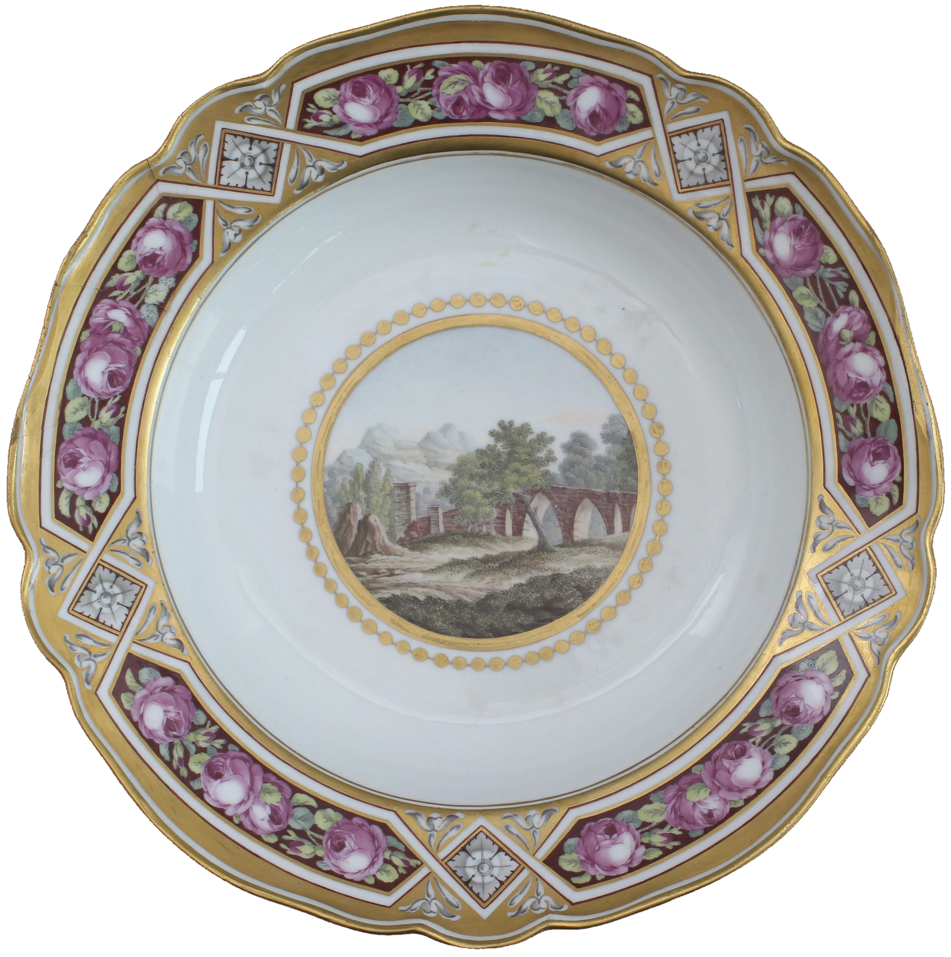 Tiefer Teller mit Ansicht des Oreto-Tals bei Palermo