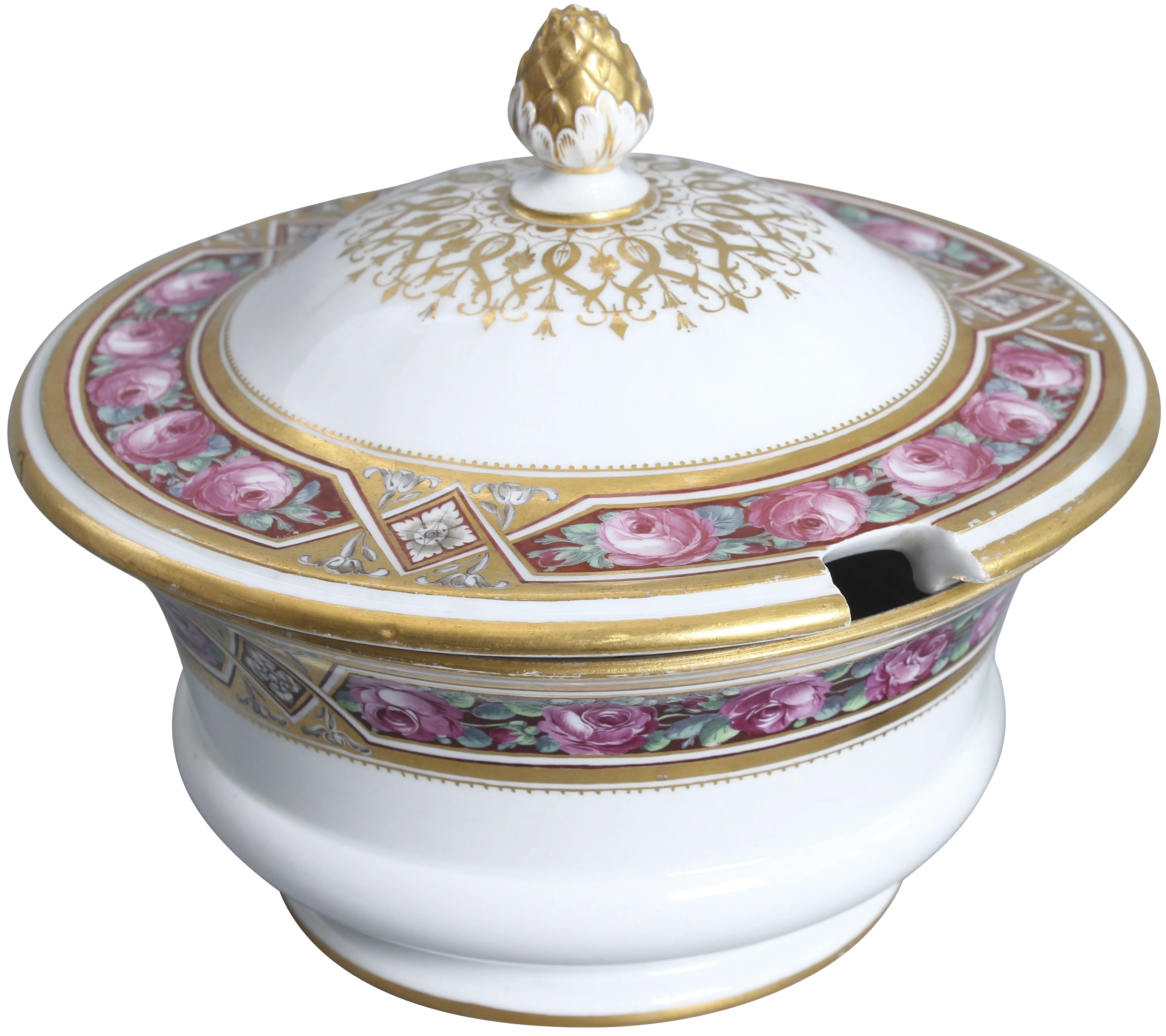 Runde Deckelschüssel ohne Vedutenmalerei