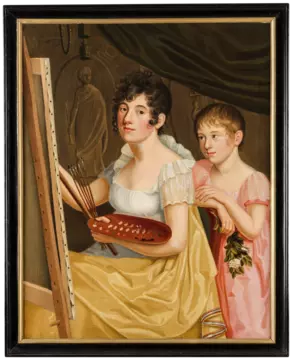 Caroline Bardua: Porträt Johanna Schopenhauer mit ihrer Tochter Adele, 1806