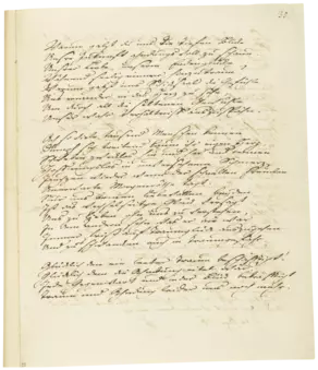 Johann Wolfgang von Goethe: Warum gabst du uns die tiefen Blicke, 1776 (Vorderseite)