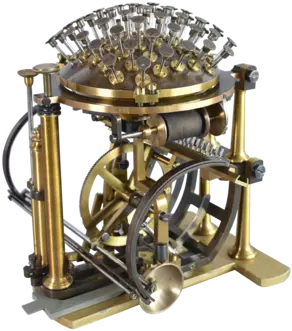 Rasmus Malling-Hansen: Schreibkugel aus dem Besitz Friedrich Nietzsches, um 1882