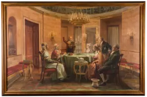 Hans W. Schmidt: Schiller deklamierend im Louisenzimmer, 1932