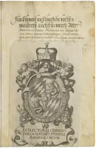 Franz Helm: Büchsenmeister- und Feuerwerkbuch, 1565/1566 (mit dem Wappen des bayerischen Kurfürsten)