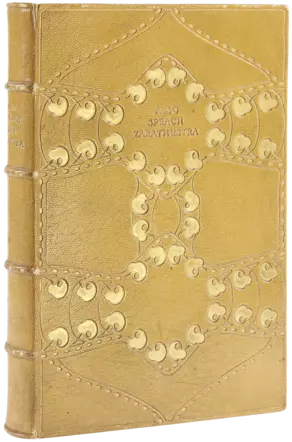 Else von Guaita nach Henry van de Velde: Ledereinband mit Goldornamenten, 1916