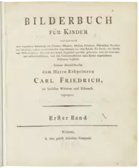 Friedrich Justin Bertuch: Bilderbuch für Kinder, 1790–1830